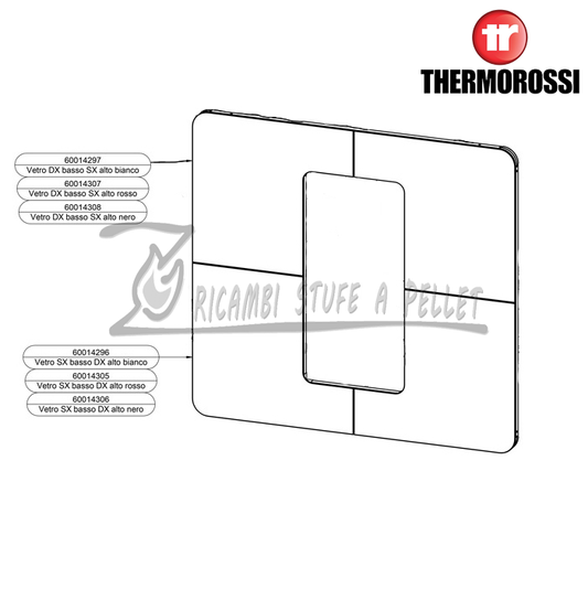 Vetro Sx alto Dx basso Nero- 60014308